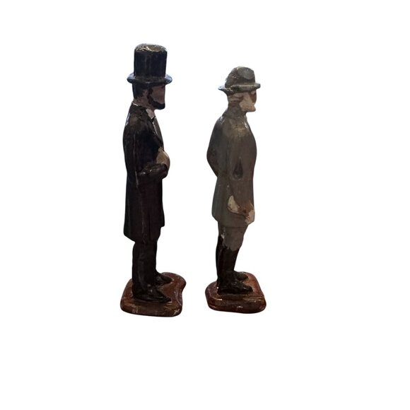 Vtg Rare Abe Lincoln and Robert E. Lee Lead Figures 1950s, 2.5&quot; Tall, Origi - Picture 4 of 5